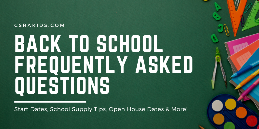 back to school frequently asked questions