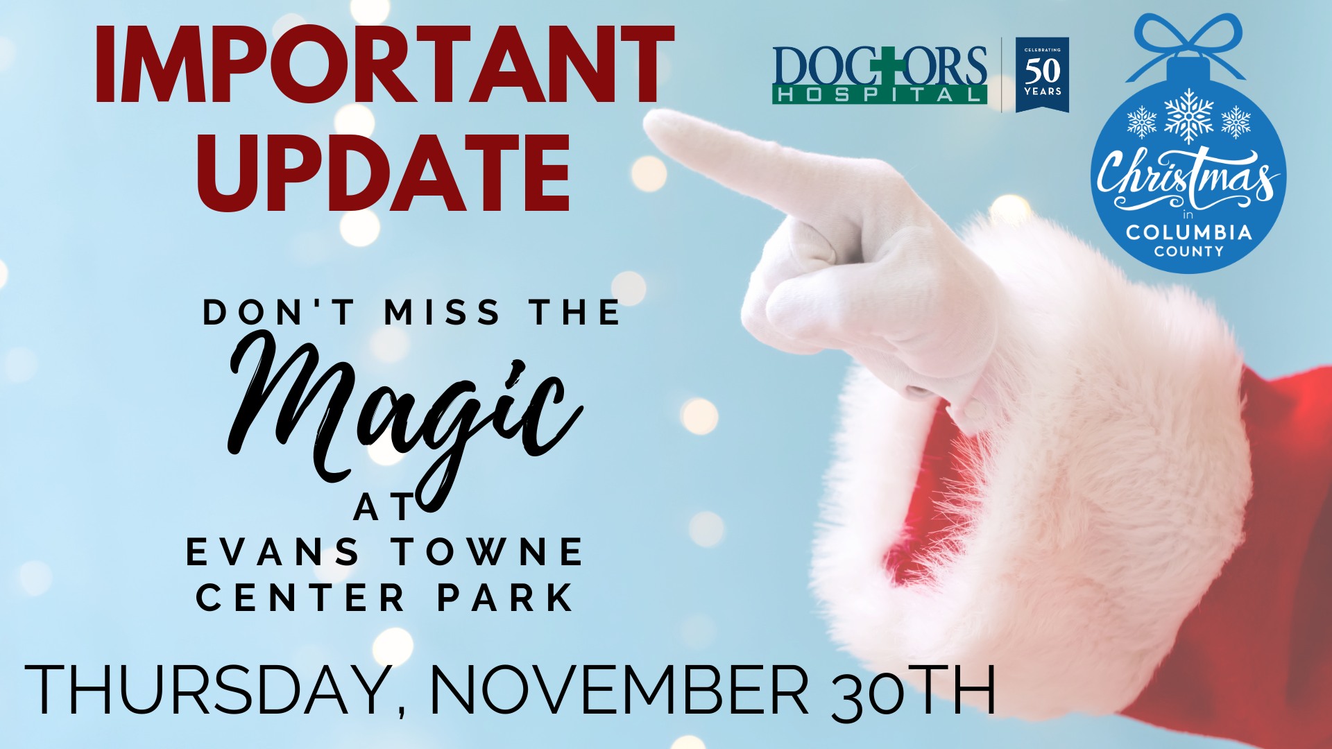 Annual Columbia County Christmas Tree Lighting Weather Update