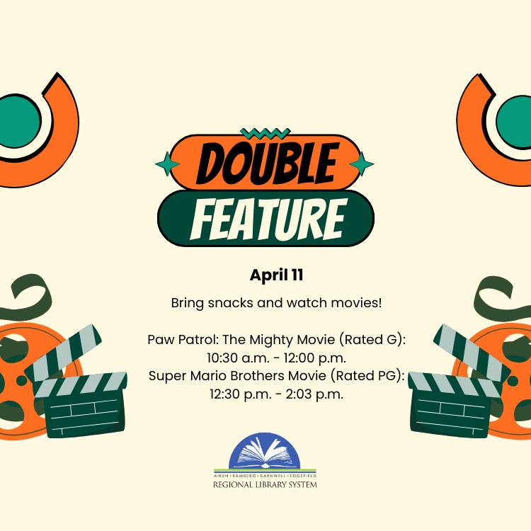 Double Feature Movie Aiken Library CSRAKIDS